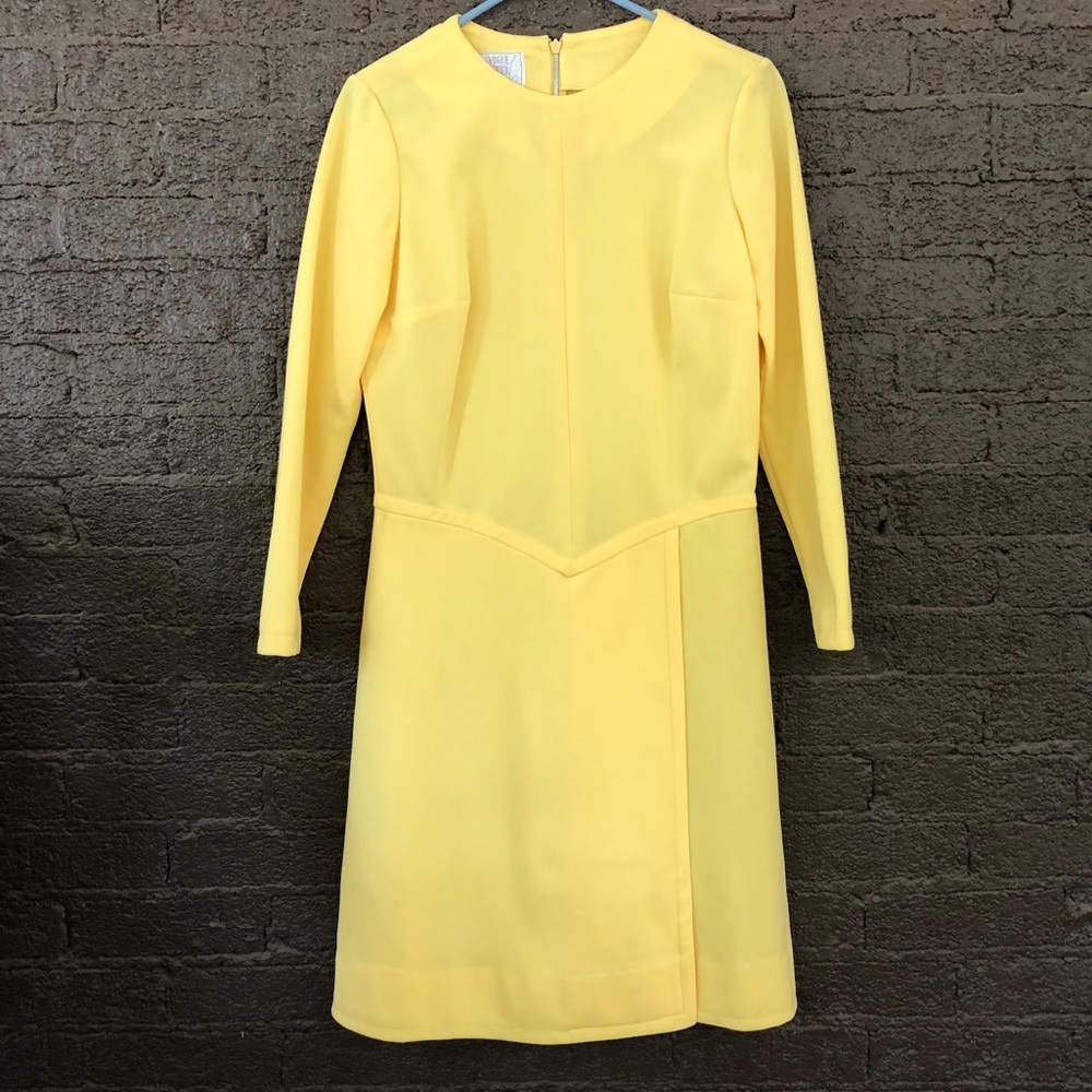 Vintage Elegance - Handmade Yellow Couturier Design Dress